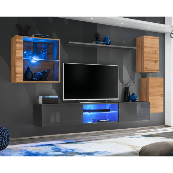 Meblościanka SWITCH SW 23 Wotan / Grafit SWITCH GRAFIT / WOTAN Podstawowe