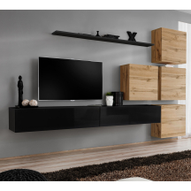 Meblościanka SWITCH SW 9 Czarny / Wotan SWITCH CZARNY / WOTAN Podstawowe