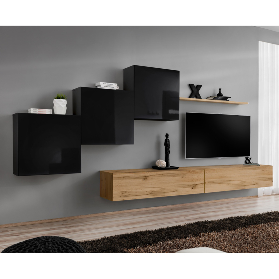 Meblościanka SWITCH SW 10 Czarny / Wotan SWITCH CZARNY / WOTAN Podstawowe