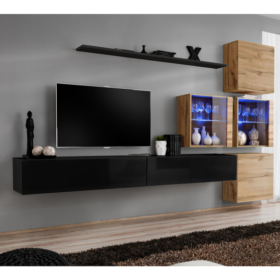 Meblościanka SWITCH SW 19 Czarny / Wotan SWITCH CZARNY / WOTAN Podstawowe