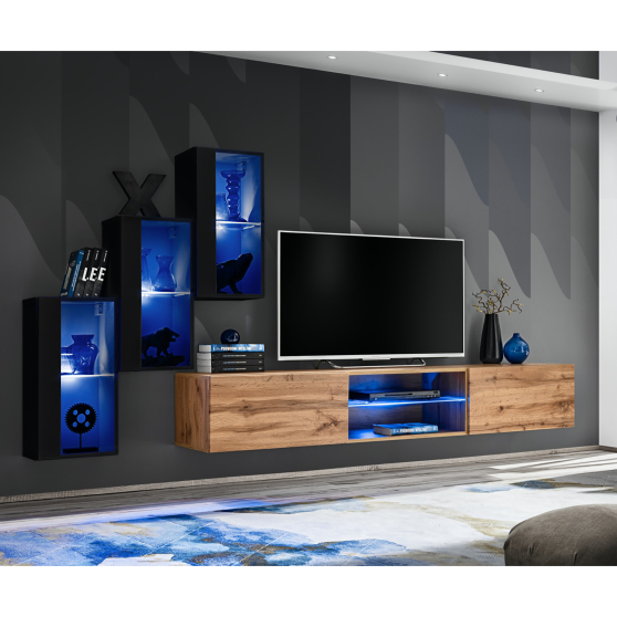 Meblościanka SWITCH SW 22 Czarny / Wotan SWITCH CZARNY / WOTAN Podstawowe