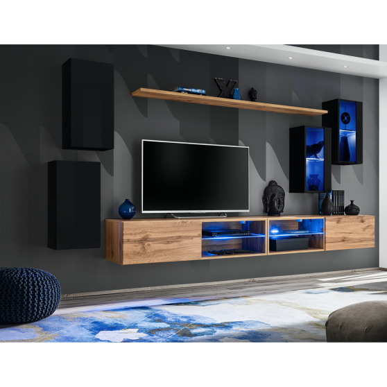 Meblościanka SWITCH SW 25 Czarny / Wotan SWITCH CZARNY / WOTAN Podstawowe