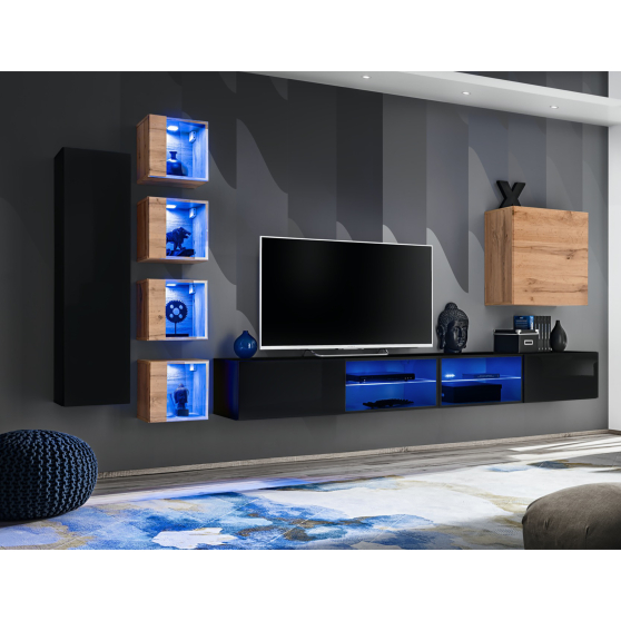 Meblościanka SWITCH SW 26 Czarny / Wotan SWITCH CZARNY / WOTAN Podstawowe