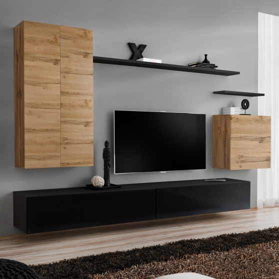 Meblościanka SWITCH SW 2 Wotan / Czarny SWITCH CZARNY / WOTAN Podstawowe