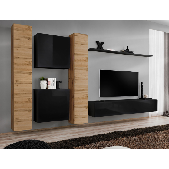 Meblościanka SWITCH SW 6 Wotan / Czarny SWITCH CZARNY / WOTAN Podstawowe