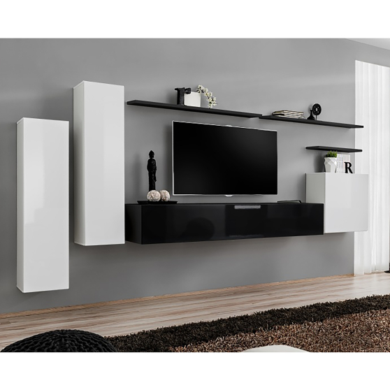 Meblościanka SWITCH SW 1 Biały / Czarny SWITCH CZARNY / BIAŁY Podstawowe