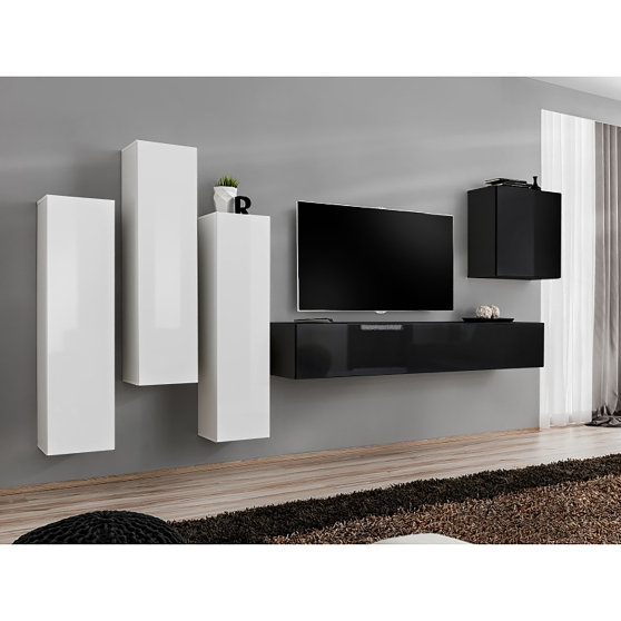 Meblościanka SWITCH SW 3 Biały / Czarny SWITCH CZARNY / BIAŁY Podstawowe