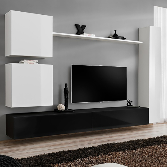 Meblościanka SWITCH SW 8 Biały / Czarny SWITCH CZARNY / BIAŁY Podstawowe