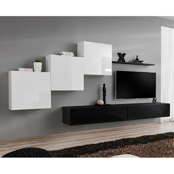 Meblościanka SWITCH SW 10 Biały / Czarny SWITCH CZARNY / BIAŁY Podstawowe