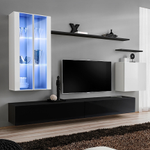 Meblościanka SWITCH SW 12 Biały / Czarny SWITCH CZARNY / BIAŁY Podstawowe