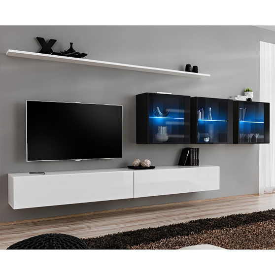 Meblościanka SWITCH SW 17 Biały / Czarny SWITCH CZARNY / BIAŁY Podstawowe