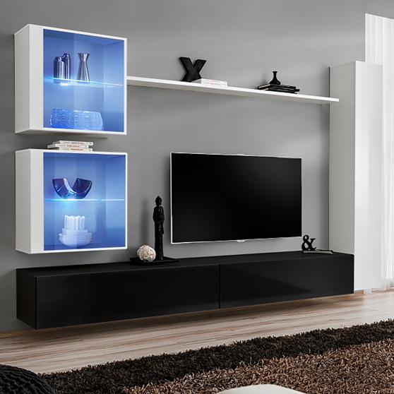 Meblościanka SWITCH SW 18 Biały / Czarny SWITCH CZARNY / BIAŁY Podstawowe