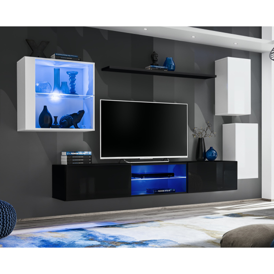 Meblościanka SWITCH SW 23 Biały / Czarny SWITCH CZARNY / BIAŁY Podstawowe