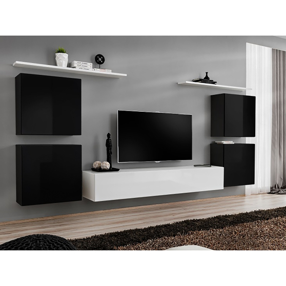 Meblościanka SWITCH SW 4 Czarny / Biały SWITCH CZARNY / BIAŁY Podstawowe