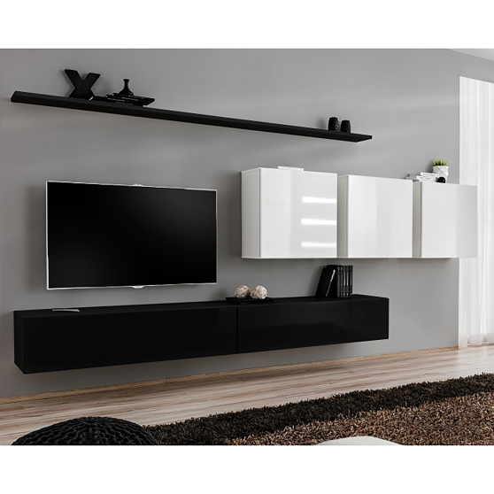 Meblościanka SWITCH SW 7 Czarny / Biały SWITCH CZARNY / BIAŁY Podstawowe