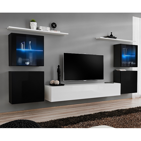 Meblościanka SWITCH SW 14 Czarny / Biały SWITCH CZARNY / BIAŁY Podstawowe