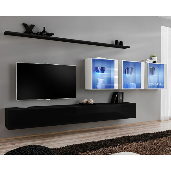 Meblościanka SWITCH SW 17 Czarny / Biały SWITCH CZARNY / BIAŁY Podstawowe