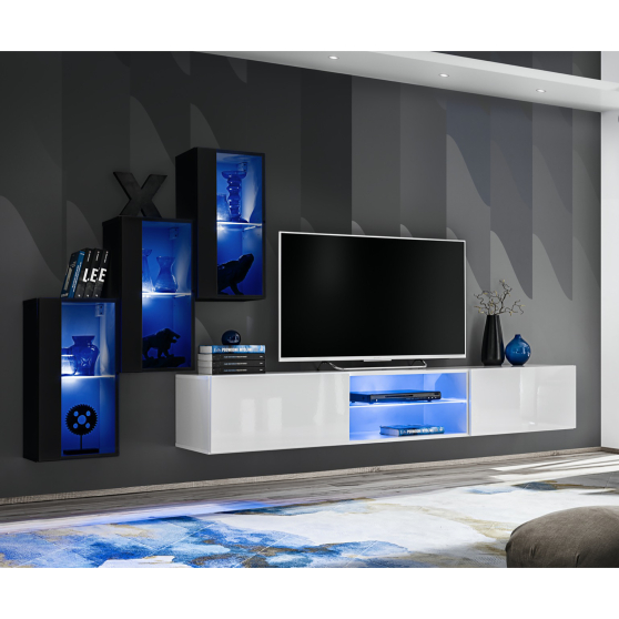 Meblościanka SWITCH SW 22 Czarny / Biały SWITCH CZARNY / BIAŁY Podstawowe