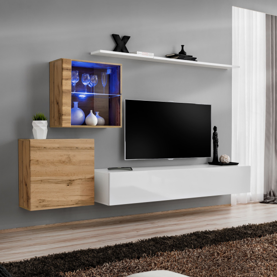 Meblościanka SWITCH SW 15 Wotan / Biały SWITCH BIAŁY / WOTAN Podstawowe