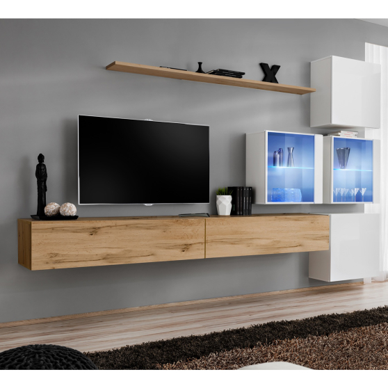 Meblościanka SWITCH SW 19 Wotan / Biały SWITCH BIAŁY / WOTAN Podstawowe