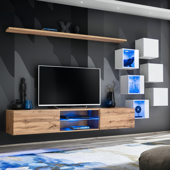 Meblościanka SWITCH SW 21 Wotan / Biały SWITCH BIAŁY / WOTAN Podstawowe