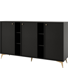 Komoda 823 3F Czarny Grafit TOKYO 1 Podstawowe