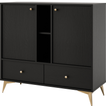 Komoda 825 2F 2SA Czarny Grafit TOKYO 1 Podstawowe