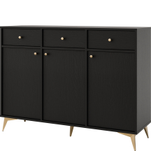 Komoda 827 3F 3SA Czarny Grafit TOKYO 1 Podstawowe