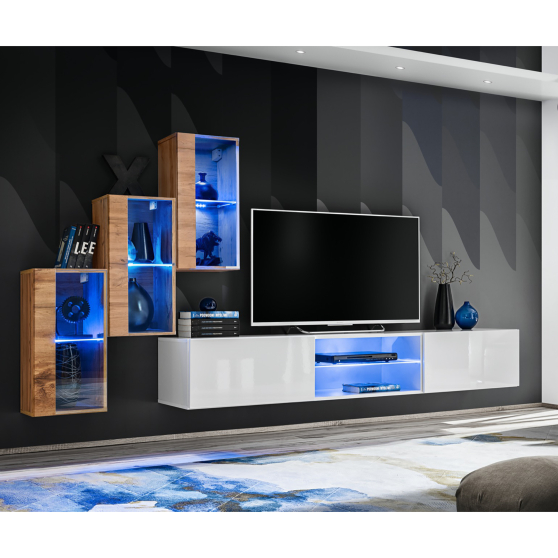 Meblościanka SWITCH SW 22 Wotan / Biały SWITCH BIAŁY / WOTAN Podstawowe