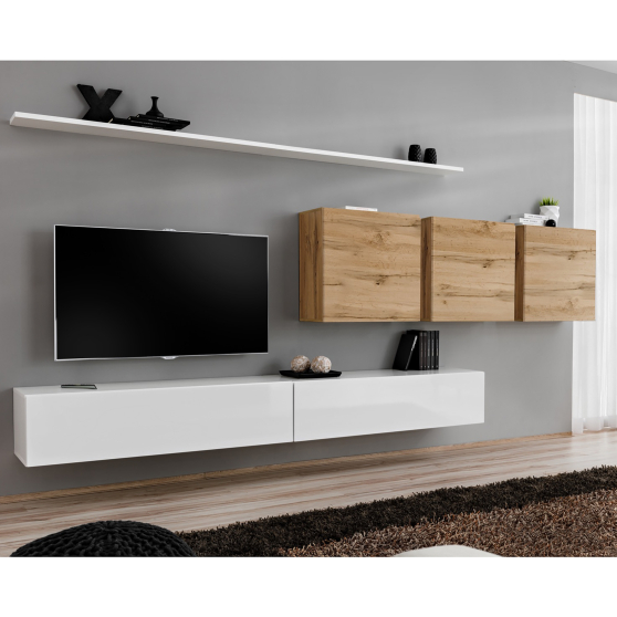 Meblościanka SWITCH SW 7 Biały / Wotan SWITCH BIAŁY / WOTAN Podstawowe