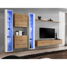 Meblościanka SWITCH SW 16 Biały / Wotan SWITCH BIAŁY / WOTAN Podstawowe