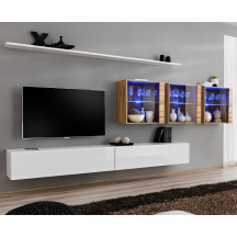 Meblościanka SWITCH SW 17 Biały / Wotan SWITCH BIAŁY / WOTAN Podstawowe