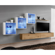 Meblościanka SWITCH SW 20 Biały / Wotan SWITCH BIAŁY / WOTAN Podstawowe