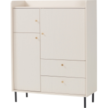 Trzydrzwiowa komoda wysoka GR1 Beż Piaskowy GRANDE Podstawowe