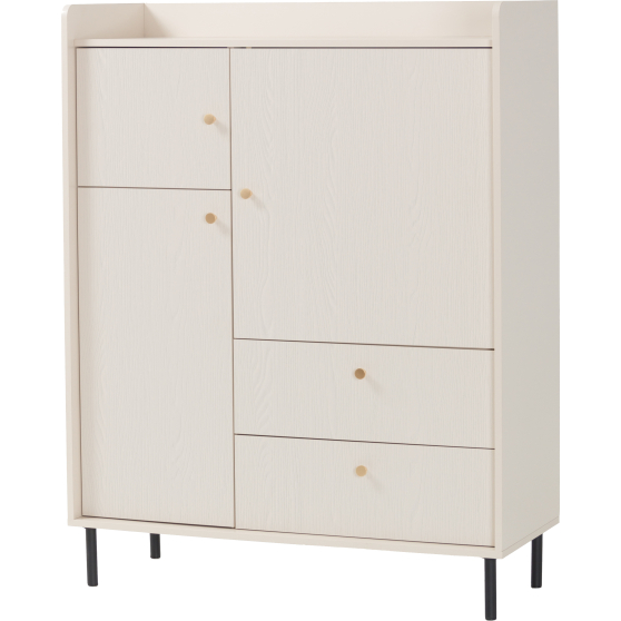 Trzydrzwiowa komoda wysoka GR1 Beż Piaskowy GRANDE Podstawowe