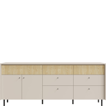 Szeroka komoda MA5 Beż Piaskowy / Dąb Olejowany MALTA Podstawowe