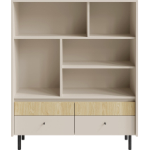 Regał z szufladami MA4 Beż Piaskowy / Dąb Olejowany MALTA Podstawowe