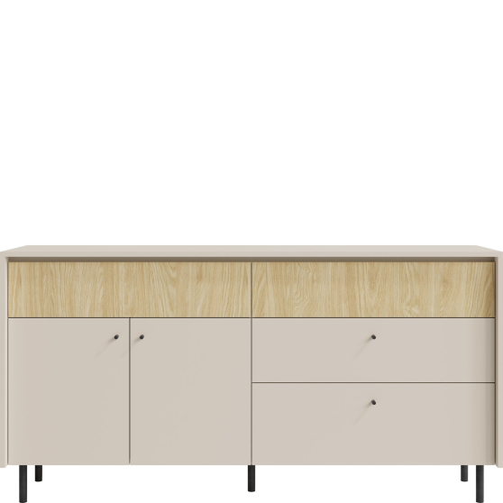 Komoda MA6 Beż Piaskowy / Dąb Olejowany MALTA Podstawowe