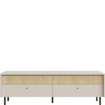 Szafka RTV 163 cm MA9 Beż Piaskowy / Dąb Olejowany MALTA Podstawowe