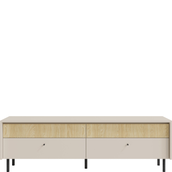 Szafka RTV 163 cm MA9 Beż Piaskowy / Dąb Olejowany MALTA Podstawowe