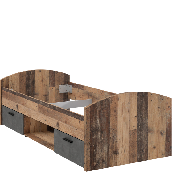 Łóżko młodzieżowe 90 x 200 z szufladami WNL09-C943 CLIF Podstawowe