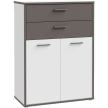 Szafka 2 szuflady 2 drzwi KFLK322-J53 Biały / Szary KEFLAVIK Podstawowe