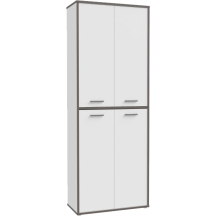 Szafka wysoka 4 drzwi KFLS822-J53 Biały / Szary KEFLAVIK Podstawowe