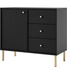 Komoda 814 1F 3SA Czarny Grafit TOKYO 2 Podstawowe