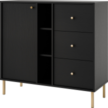 Komoda 824 1F 3SA Czarny Grafit TOKYO 2 Podstawowe