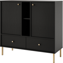 Komoda 825 2F 2SA Czarny Grafit TOKYO 2 Podstawowe