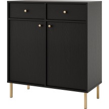 Komoda 826 2F 2SA Czarny Grafit TOKYO 2 Podstawowe