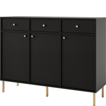 Komoda 827 3F 3SA Czarny Grafit TOKYO 2 Podstawowe