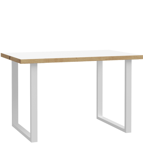 Biurko 120 cm KFLB211-M897 Biały / Dąb Artisan KEFLAVIK Podstawowe