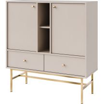 Komoda 825 2F 2SO Beż Piaskowy TOKYO 3 Podstawowe